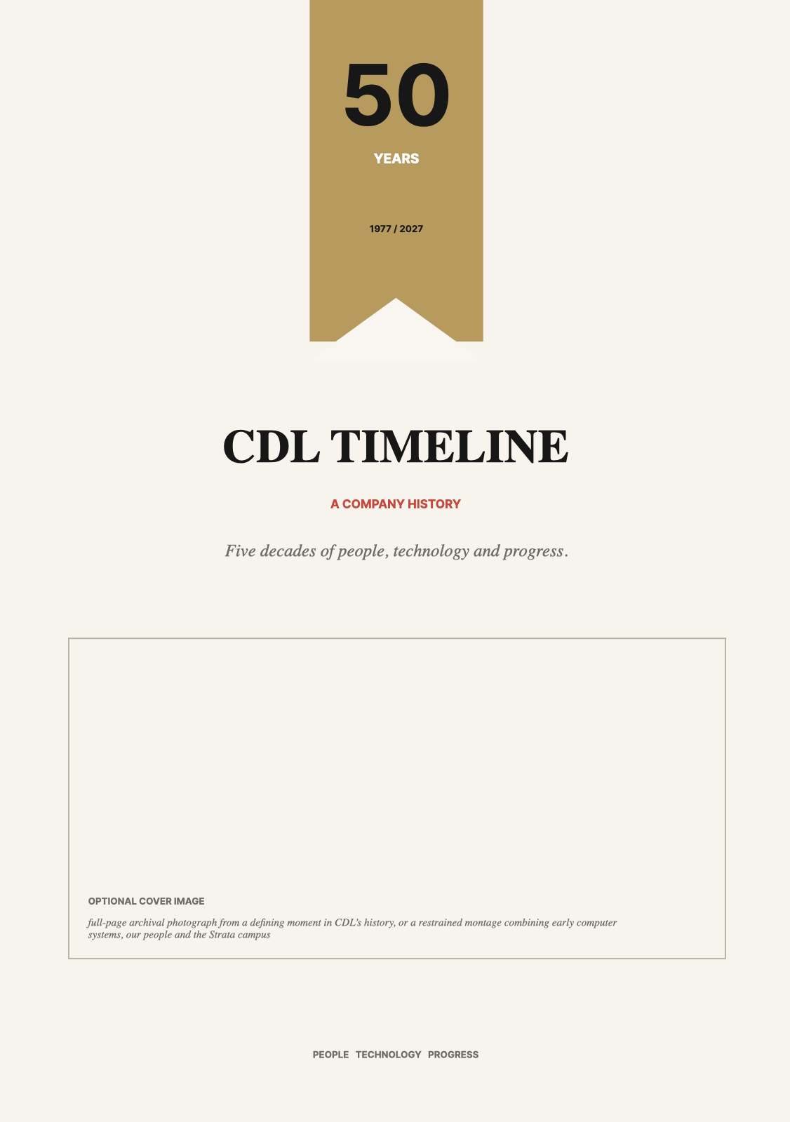 Preview of the original CDL Timeline PowerPoint cover